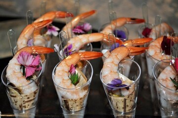 crevettes verrine Le Saint Clair Traiteur Balaruc-les-Bains